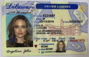 Delaware Driver License - Delaware Scannable IDS