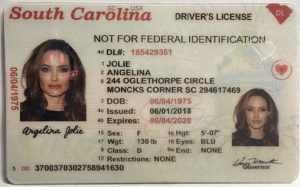 South Carolina Driver License - South Carolina Scannable IDS