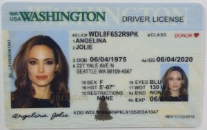 Washington Driver License - Washington Scannable IDS
